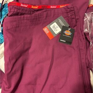 Dickies Wine colored Unisex scrub pants
